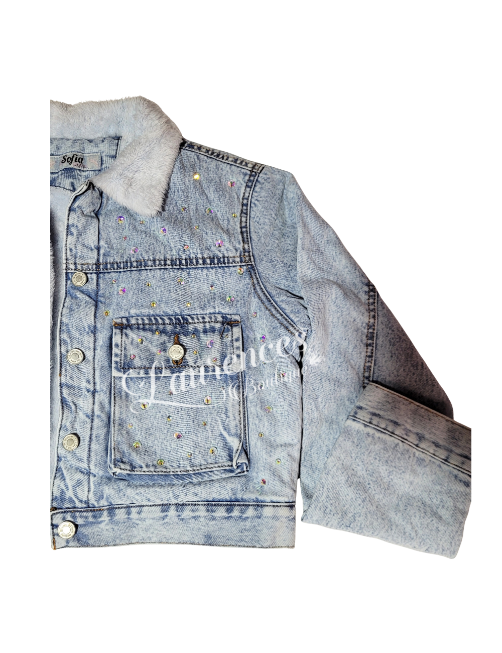 Casaca Jeans Peluche Hello Kitty