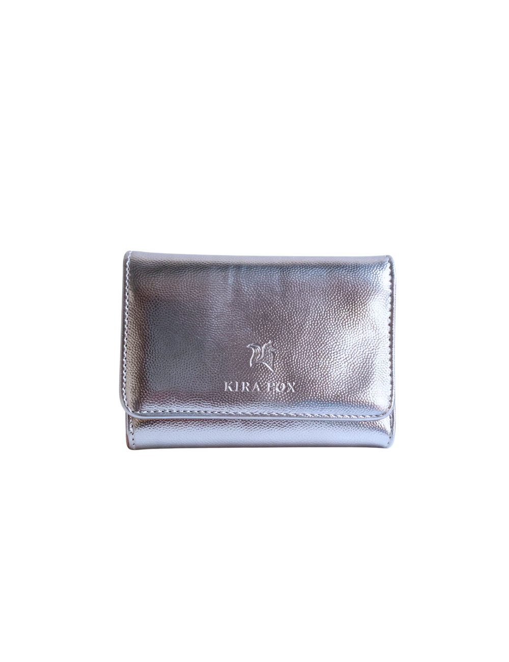 Cartera y Billetera Celeste Metalizado