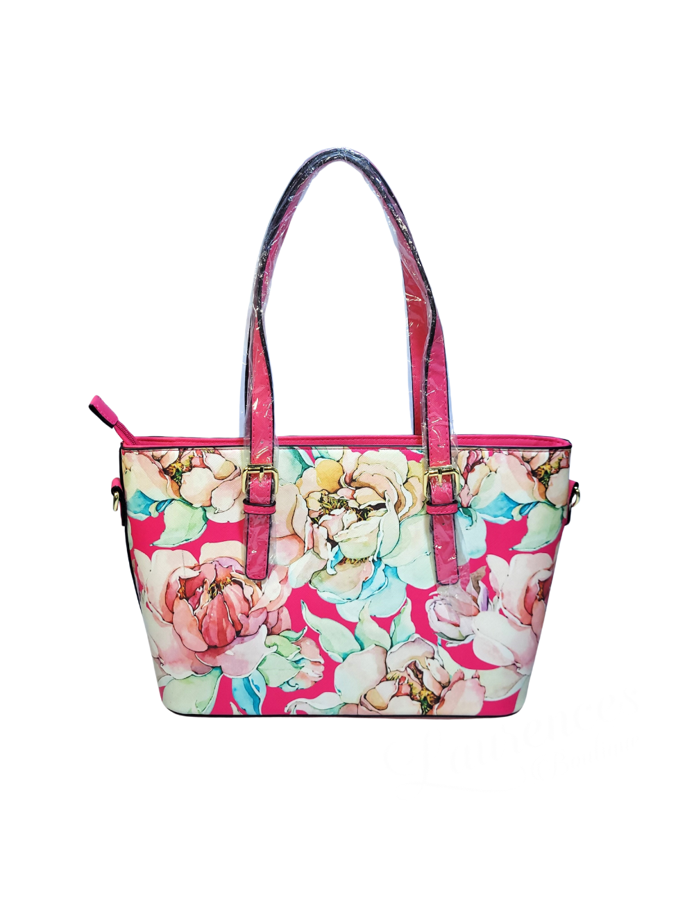Cartera Floreada de 2 piezas Fucsia