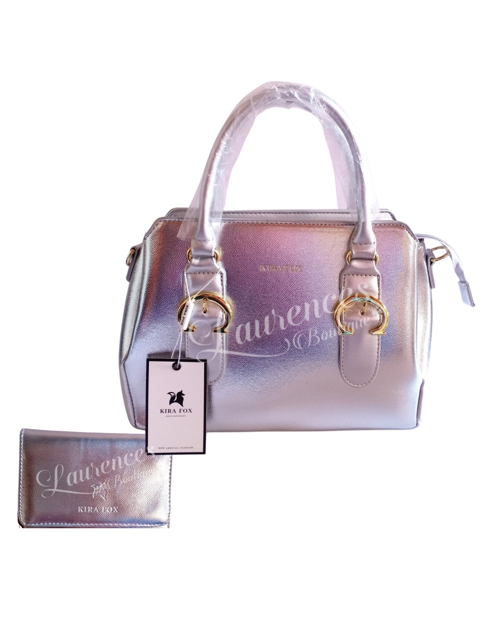 Cartera y Billetera  2 Piezas Plateado